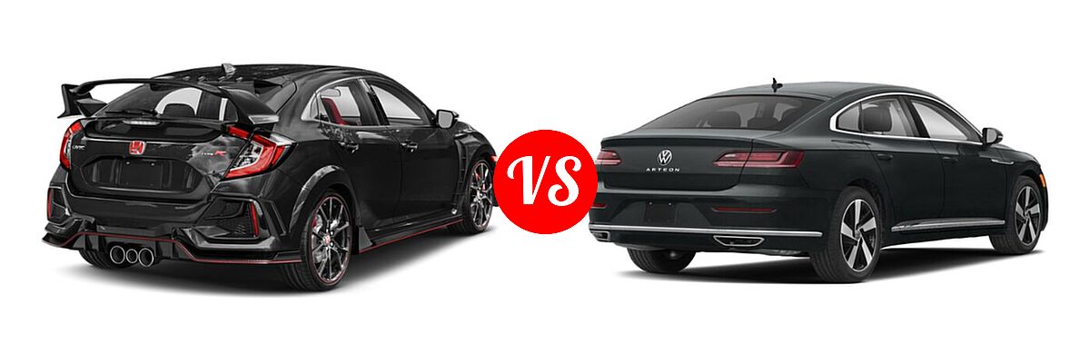 2021 Honda Civic Type R Hatchback Touring vs. 2021 Volkswagen Arteon Hatchback SE - Rear Right Comparison