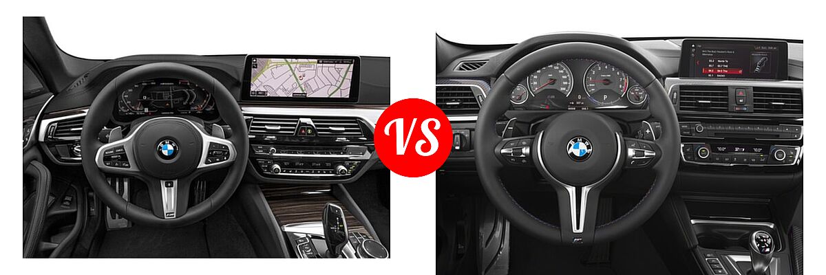 2021 BMW 5 Series M550i Sedan M550i xDrive vs. 2018 BMW M3 Sedan Sedan - Dashboard Comparison