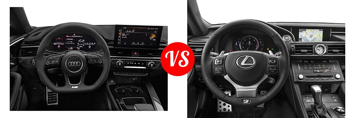 2020 Audi S5 Coupe Premium / Premium Plus / Prestige vs. 2018 Lexus RC 350 Coupe RC 350 - Dashboard Comparison