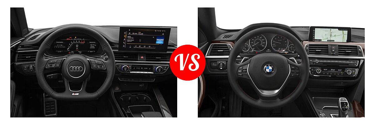 2021 Audi S4 Sedan Premium / Prestige vs. 2018 BMW 4 Series Gran Coupe Sedan 430i / 430i xDrive - Dashboard Comparison