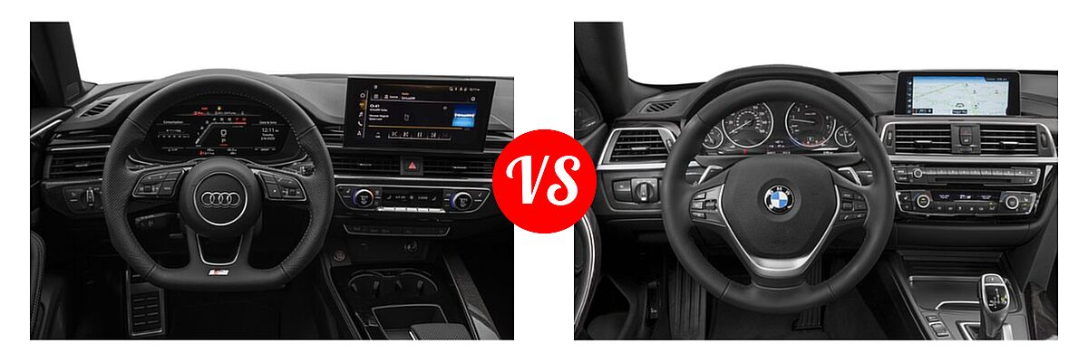 2021 Audi S4 Sedan Premium / Prestige vs. 2018 BMW 4 Series Gran Coupe Sedan 440i / 440i xDrive - Dashboard Comparison