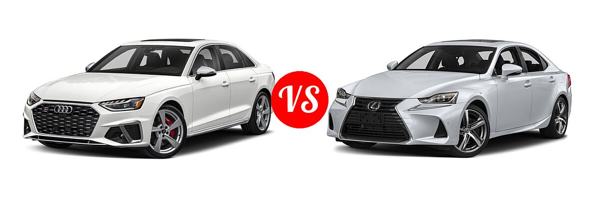 2021 Audi S4 Sedan Premium / Prestige vs. 2018 Lexus IS 350 Sedan IS 350 - Front Left Comparison