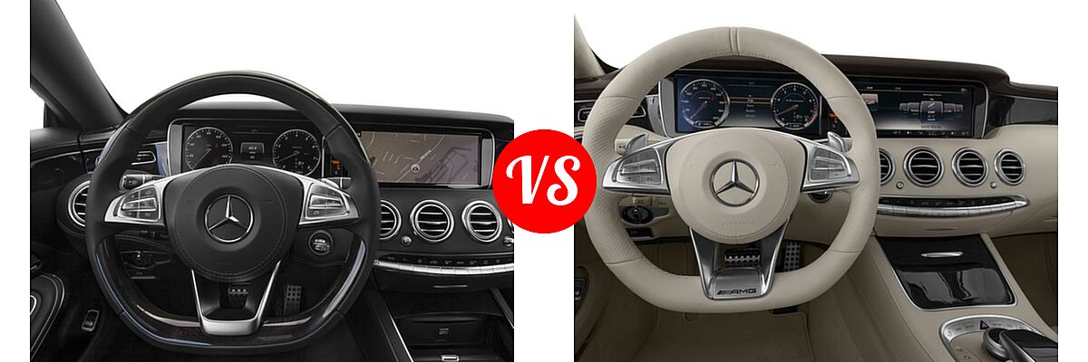 2017 Mercedes-Benz S-Class Coupe S 550 vs. 2017 Mercedes-Benz S-Class AMG S 63 4MATIC Coupe AMG S 63 - Dashboard Comparison