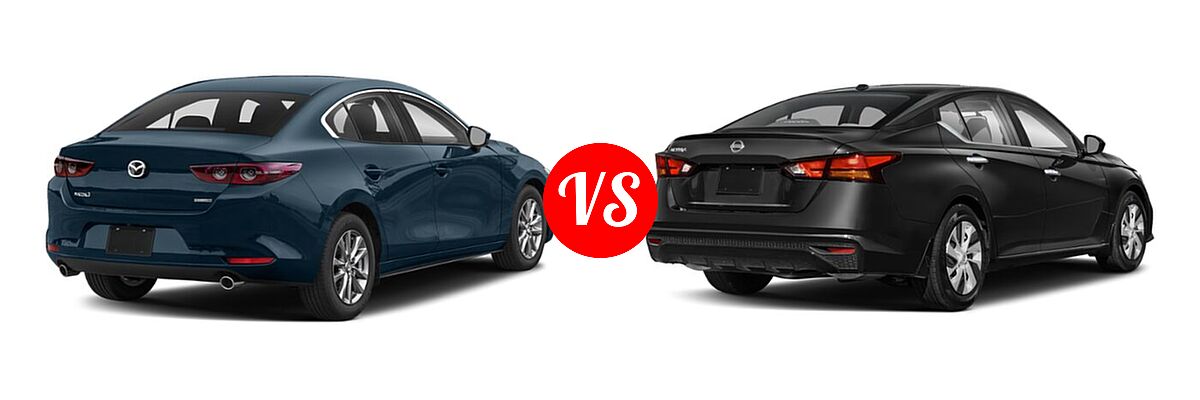 2021 Mazda 2 Sedan 2.5 S vs. 2021 Nissan Altima Sedan 2.5 S - Rear Right Comparison