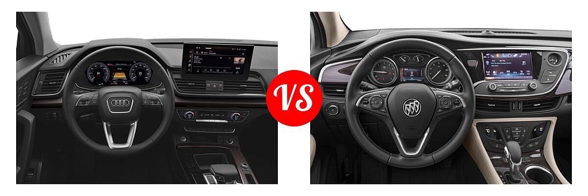 2021 Audi Q5 SUV Premium vs. 2019 Buick Envision SUV Essence / FWD 4dr / Preferred / Premium / Premium II - Dashboard Comparison