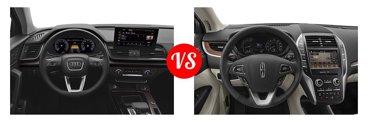 2021 Audi Q5 SUV Premium vs. 2019 Lincoln MKC SUV Black Label / FWD / Reserve / Select / Standard - Dashboard Comparison