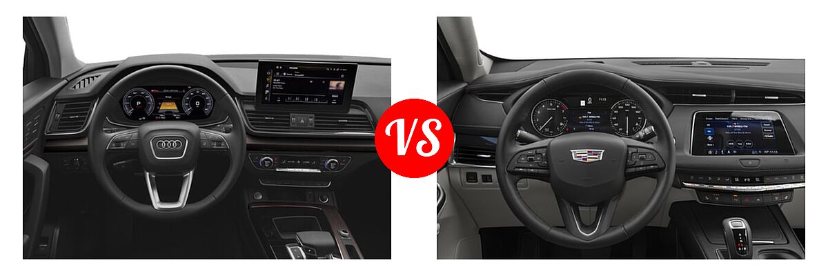 2021 Audi Q5 SUV Premium vs. 2019 Cadillac XT4 SUV AWD Luxury / AWD Premium Luxury / AWD Sport / FWD Luxury / FWD Premium Luxury / FWD Sport - Dashboard Comparison