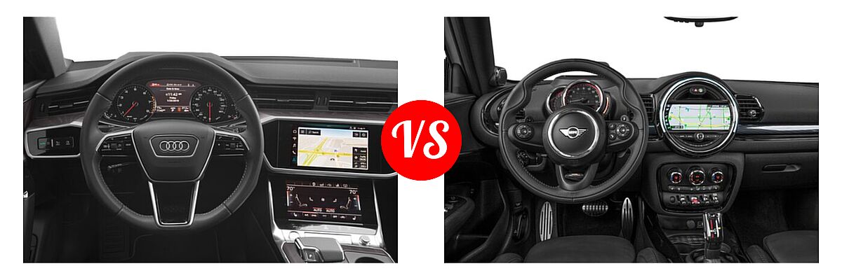 2020 Audi A7 Hatchback Premium / Premium Plus / Prestige vs. 2020 MINI Clubman John Cooper Works Hatchback John Cooper Works - Dashboard Comparison