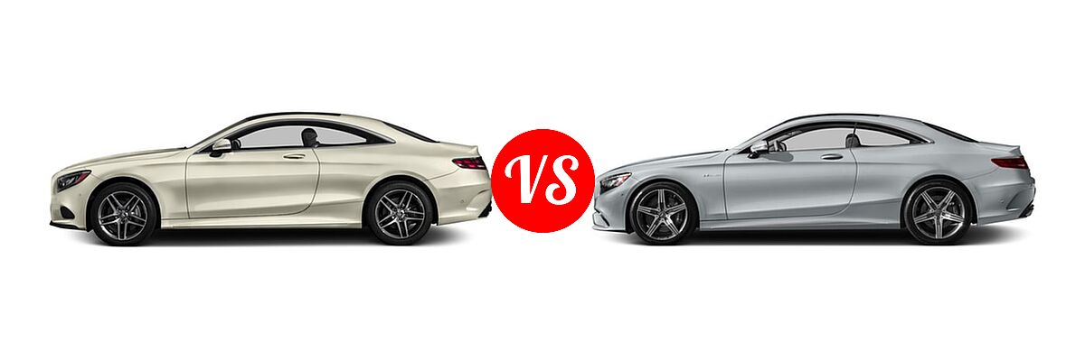 2017 Mercedes-Benz S-Class Coupe S 550 vs. 2017 Mercedes-Benz S-Class AMG S 63 4MATIC Coupe AMG S 63 - Side Comparison