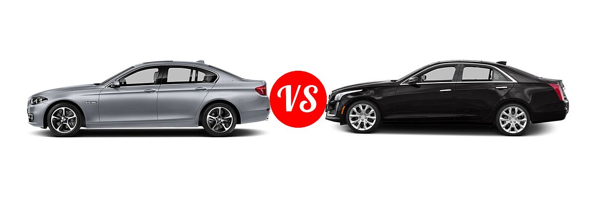 2016 BMW ActiveHybrid 5 Sedan ActiveHybrid 5 vs. 2016 Cadillac CTS V-Sport Premium Sedan V-Sport Premium RWD - Side Comparison