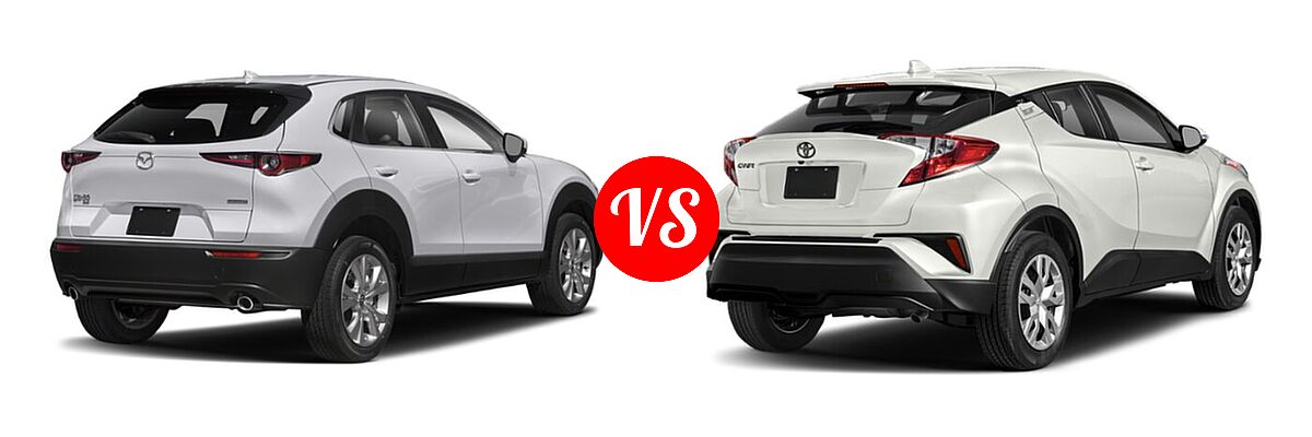 2020 Mazda CX-30 SUV Preferred Package vs. 2020 Toyota C-HR SUV Limited - Rear Right Comparison