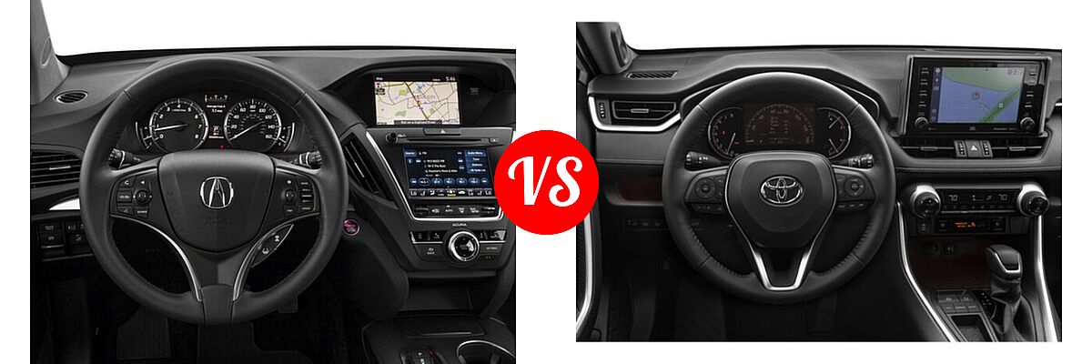 2018 Acura MDX SUV w/Technology Pkg vs. 2020 Toyota RAV4 SUV Limited - Dashboard Comparison
