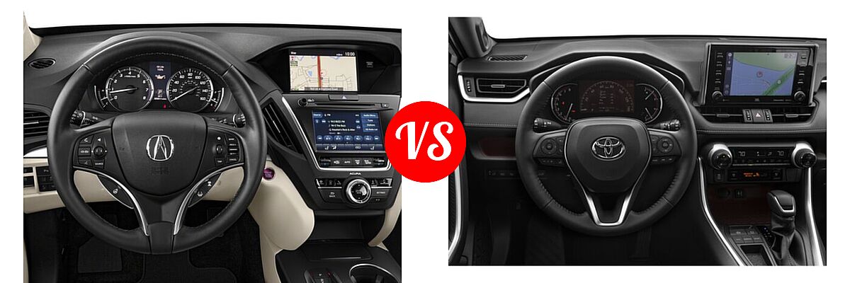 2018 Acura MDX SUV w/Advance Pkg vs. 2020 Toyota RAV4 SUV Limited - Dashboard Comparison