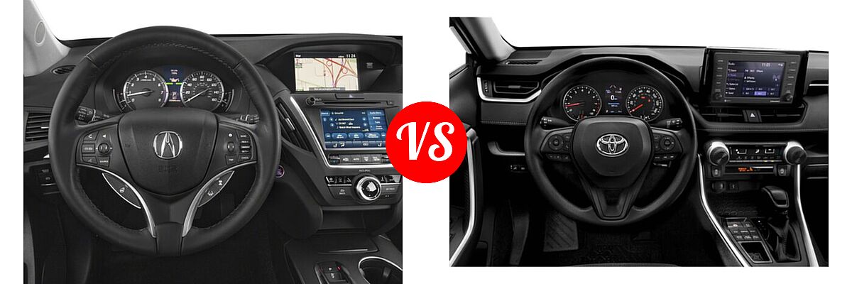 2018 Acura MDX SUV w/Advance Pkg vs. 2020 Toyota RAV4 SUV LE - Dashboard Comparison
