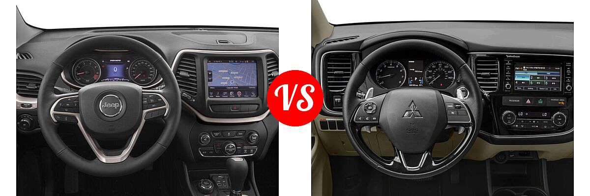 2018 Jeep Cherokee SUV Limited vs. 2018 Mitsubishi Outlander SUV GT - Dashboard Comparison