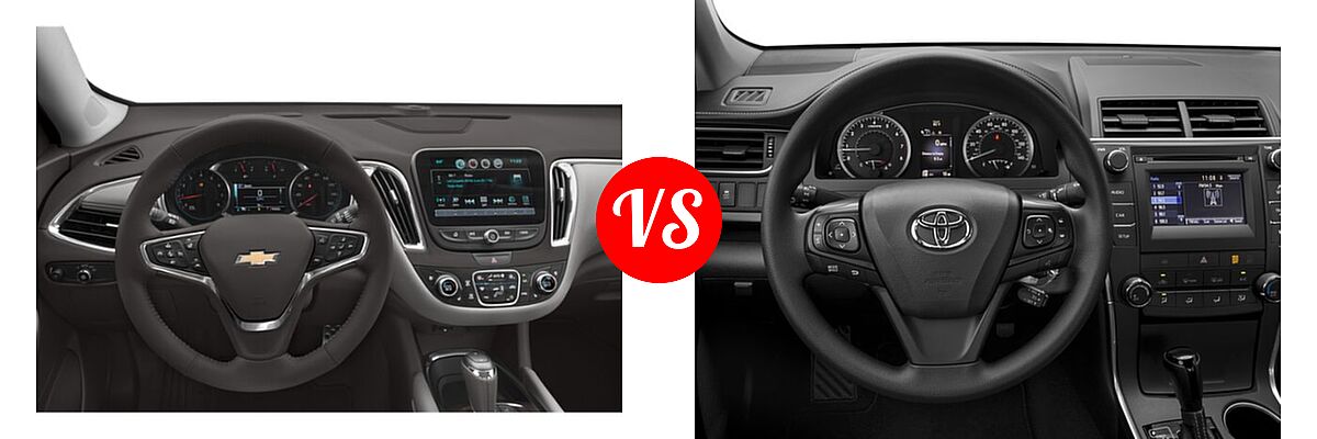 2016 Chevrolet Malibu Sedan Premier vs. 2016 Toyota Camry Sedan LE / XLE - Dashboard Comparison