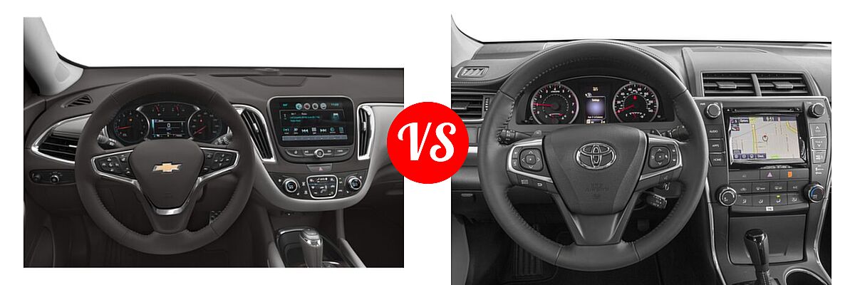2016 Chevrolet Malibu Sedan Premier vs. 2016 Toyota Camry Sedan SE / SE w/Special Edition Pkg / XSE - Dashboard Comparison