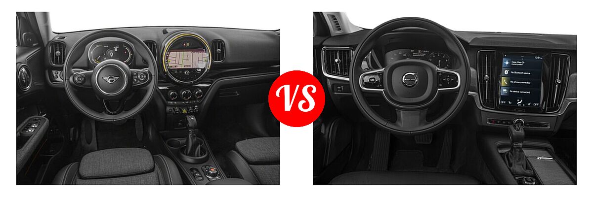 2022 MINI Countryman Wagon Electric Cooper SE vs. 2022 Volvo C30 Wagon B6 AWD - Dashboard Comparison