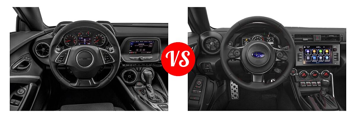 2022 Chevrolet Camaro Coupe 1LS / 1LT / 2LT / 3LT / LT1 vs. 2022 Subaru BRZ Coupe Limited - Dashboard Comparison