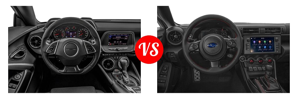 2022 Chevrolet Camaro Coupe 1LS / 1LT / 2LT / 3LT / LT1 vs. 2022 Subaru BRZ Coupe Premium - Dashboard Comparison