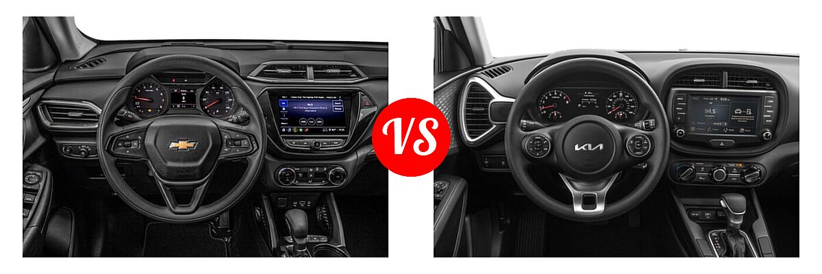 2022 Chevrolet Trailblazer SUV L / LS / LT vs. 2022 Kia Soul SUV LX / S / X-Line - Dashboard Comparison