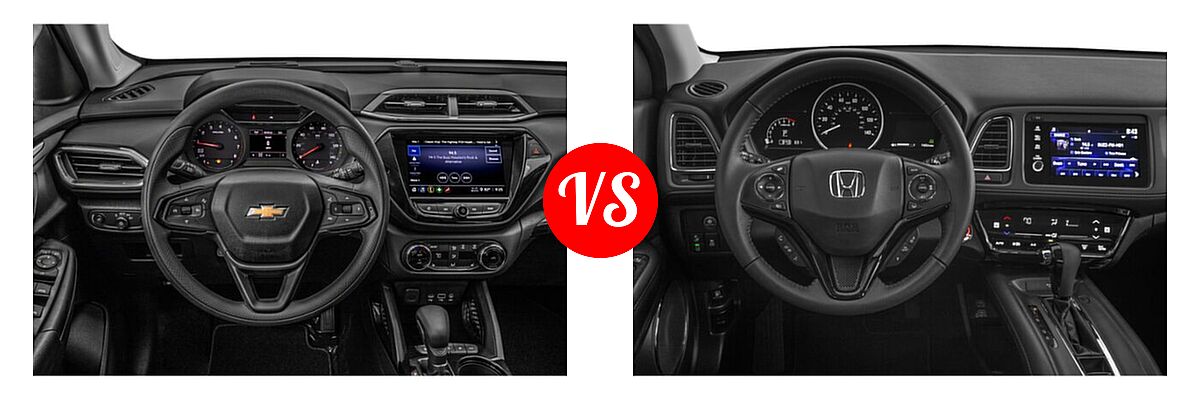 2022 Chevrolet Trailblazer SUV L / LS / LT vs. 2022 Honda HR-V SUV EX-L - Dashboard Comparison