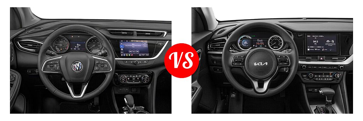 2022 Buick Encore GX SUV Preferred / Select vs. 2022 Kia Niro SUV EX Premium / LX / LXS / LXS SE / Touring SE - Dashboard Comparison