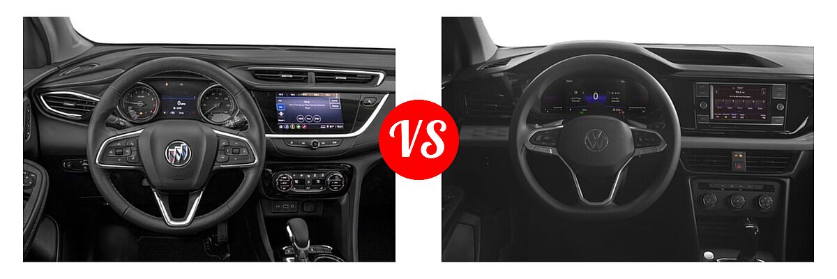 2022 Buick Encore GX SUV Preferred / Select vs. 2022 Volkswagen Taos SUV S - Dashboard Comparison