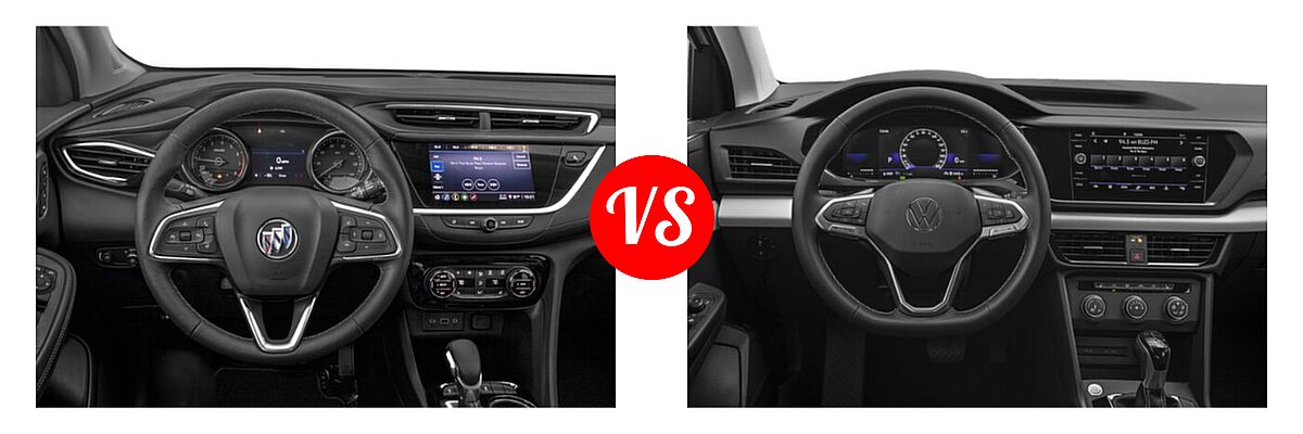 2022 Buick Encore GX SUV Preferred / Select vs. 2022 Volkswagen Taos SUV SE - Dashboard Comparison