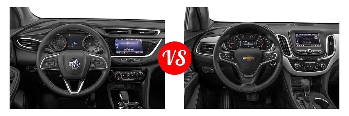 2022 Buick Encore GX SUV Preferred / Select vs. 2022 Chevrolet Equinox SUV LS / LT / Premier / RS - Dashboard Comparison