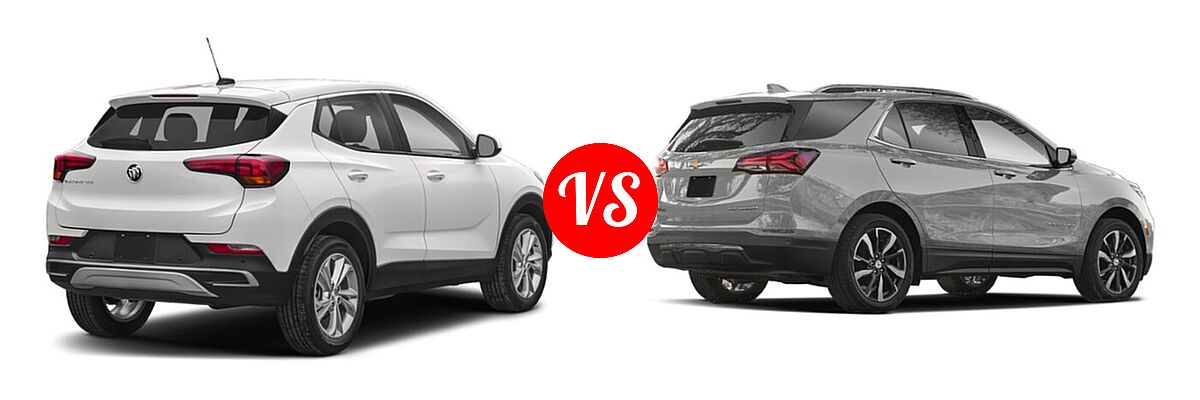 2022 Buick Encore GX SUV Preferred / Select vs. 2022 Chevrolet Equinox SUV LS / LT / Premier / RS - Rear Right Comparison