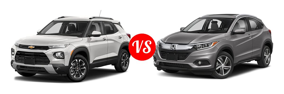 2022 Chevrolet Trailblazer SUV L / LS / LT vs. 2022 Honda HR-V SUV EX - Front Left Comparison
