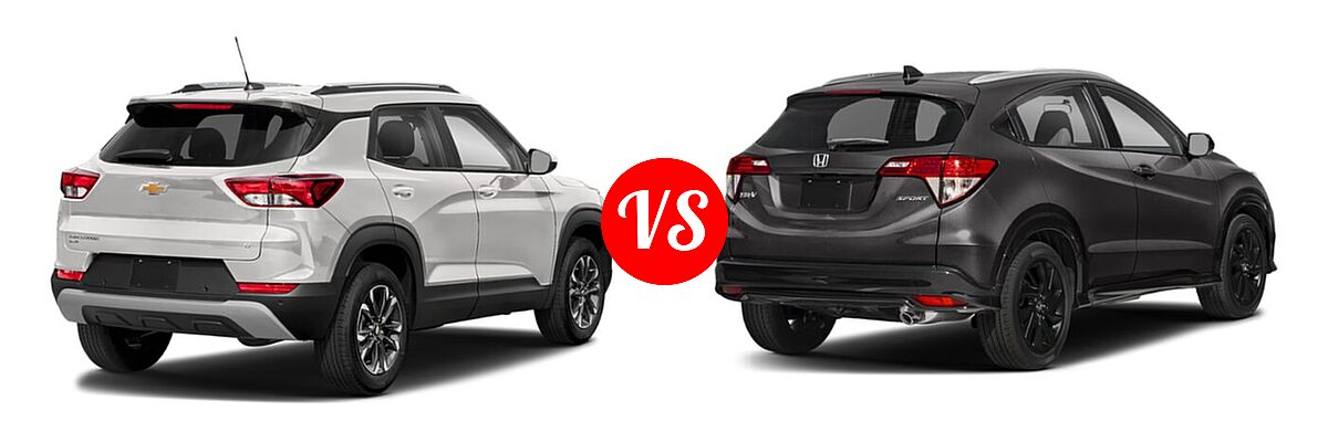 2022 Chevrolet Trailblazer SUV L / LS / LT vs. 2022 Honda HR-V SUV Sport - Rear Right Comparison