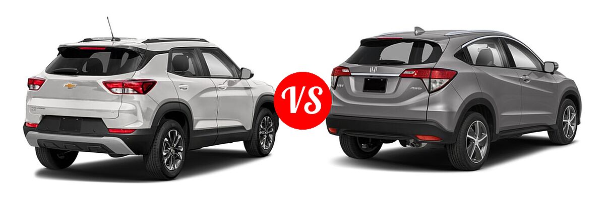 2022 Chevrolet Trailblazer SUV L / LS / LT vs. 2022 Honda HR-V SUV EX - Rear Right Comparison