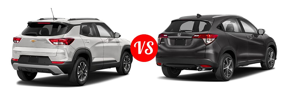 2022 Chevrolet Trailblazer SUV L / LS / LT vs. 2022 Honda HR-V SUV EX-L - Rear Right Comparison