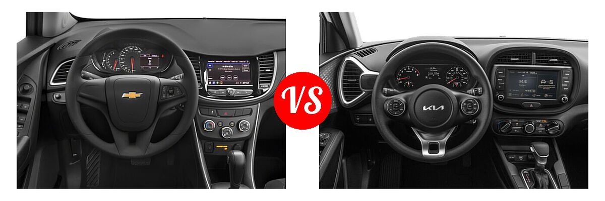 2022 Chevrolet Trax SUV LS vs. 2022 Kia Soul SUV LX / S / X-Line - Dashboard Comparison