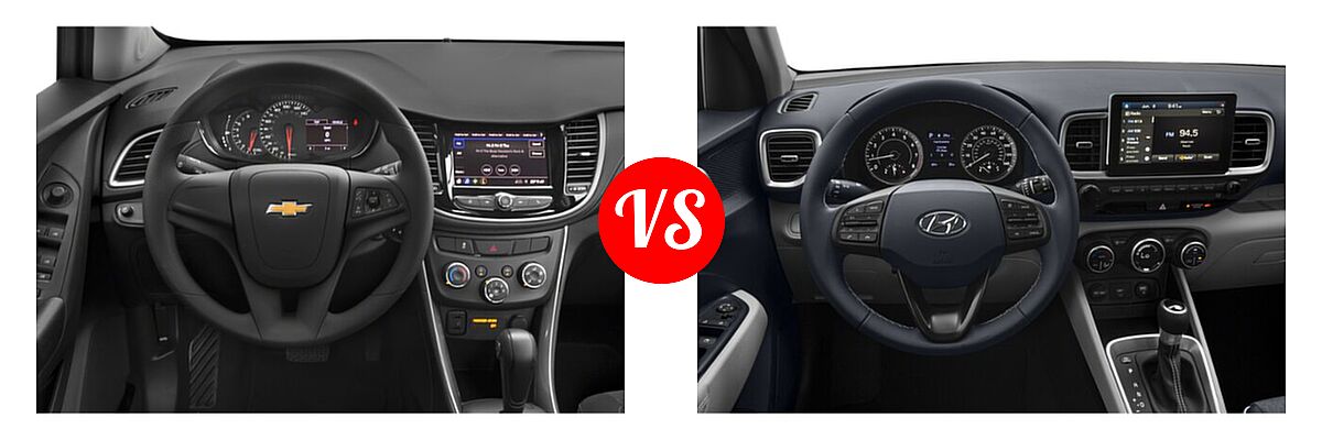 2022 Chevrolet Trax SUV LS vs. 2022 Hyundai Venue SUV Limited - Dashboard Comparison