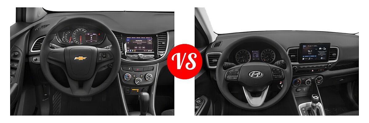 2022 Chevrolet Trax SUV LS vs. 2022 Hyundai Venue SUV SE - Dashboard Comparison