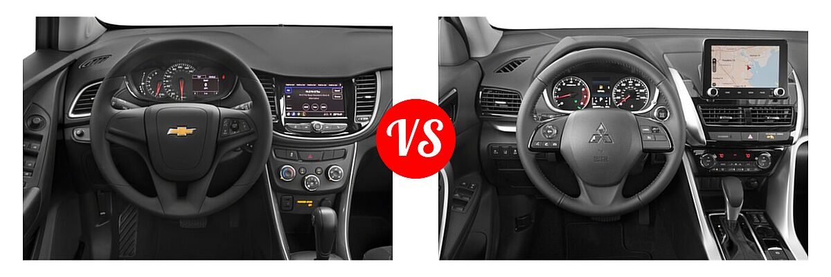 2022 Chevrolet Trax SUV LS vs. 2022 Mitsubishi Eclipse Cross SUV SE - Dashboard Comparison