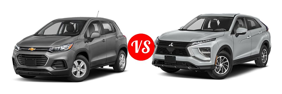 2022 Chevrolet Trax SUV LS vs. 2022 Mitsubishi Eclipse Cross SUV ES / LE / SE / SEL - Front Left Comparison