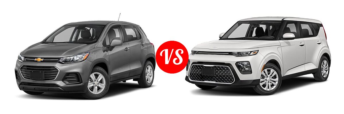 2022 Chevrolet Trax SUV LS vs. 2022 Kia Soul SUV LX / S / X-Line - Front Left Comparison