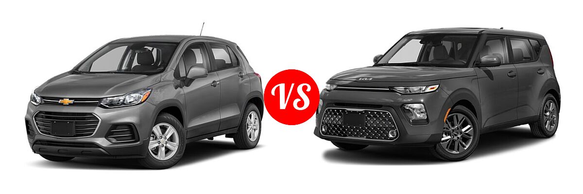 2022 Chevrolet Trax SUV LS vs. 2022 Kia Soul SUV EX - Front Left Comparison