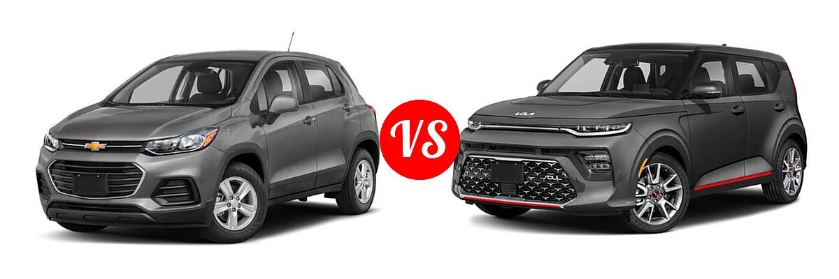 2022 Chevrolet Trax SUV LS vs. 2022 Kia Soul SUV Turbo - Front Left Comparison