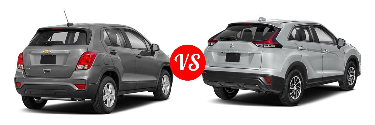 2022 Chevrolet Trax SUV LS vs. 2022 Mitsubishi Eclipse Cross SUV ES / LE / SE / SEL - Rear Right Comparison