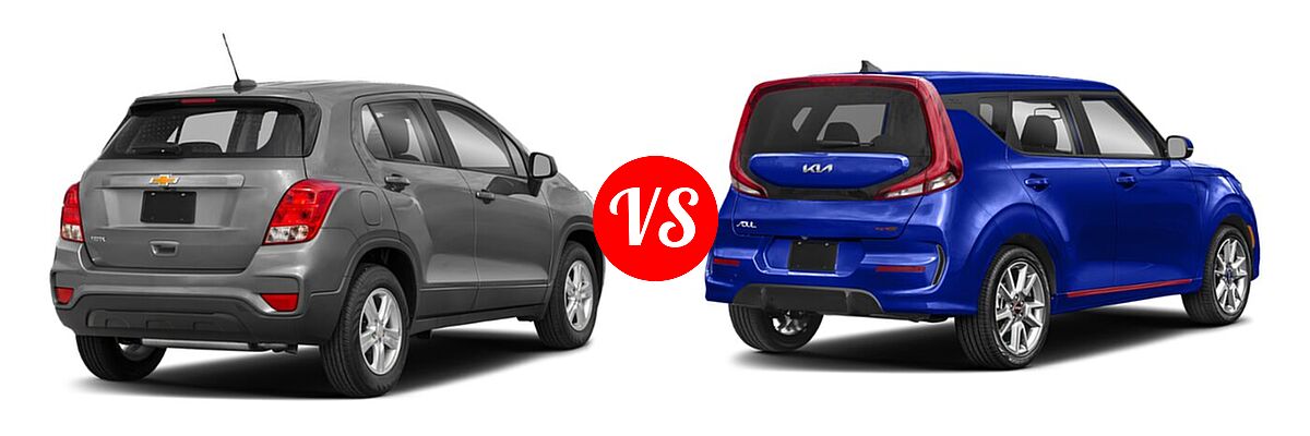 2022 Chevrolet Trax SUV LS vs. 2022 Kia Soul SUV GT-Line - Rear Right Comparison