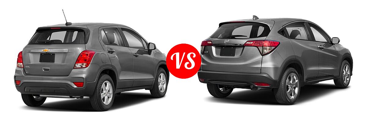 2022 Chevrolet Trax SUV LS vs. 2022 Honda HR-V SUV LX - Rear Right Comparison