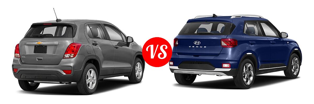 2022 Chevrolet Trax SUV LS vs. 2022 Hyundai Venue SUV Limited - Rear Right Comparison