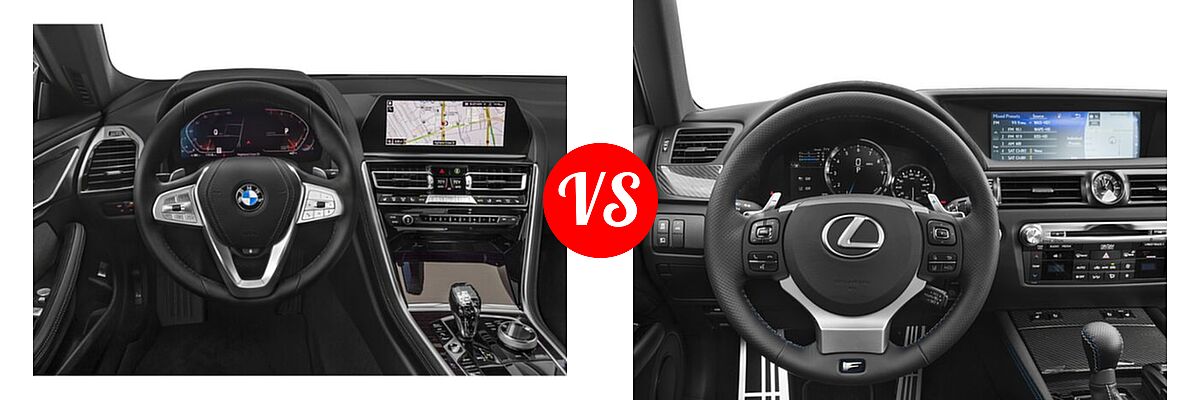2022 BMW 8 Series Sedan 840i vs. 2018 Lexus GS F Sedan RWD - Dashboard Comparison