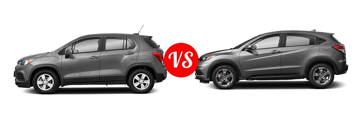 2022 Chevrolet Trax SUV LS vs. 2022 Honda HR-V SUV LX - Side Comparison