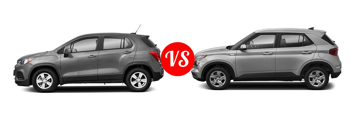 2022 Chevrolet Trax SUV LS vs. 2022 Hyundai Venue SUV SE - Side Comparison